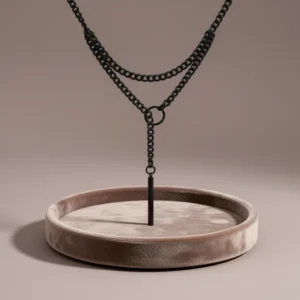 Black Stain Steel Lariat Y Necklaces