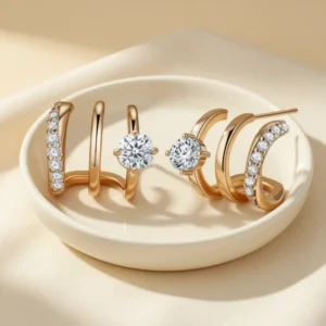 HAXIYA 14K Gold Plated Hoop Earrings for Women
