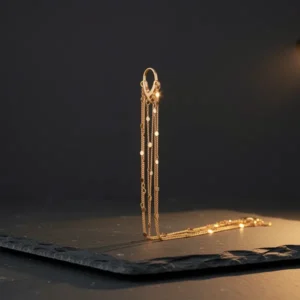 Robaice Long Gold-Tone Dangle Earrings for Women