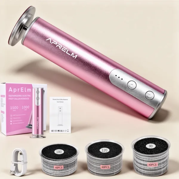 APRELM Rechargeable Electric Foot Callus Remover, 120 Pieces