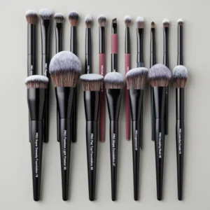 Bueart Design Professional Labeled Makeup Brush Set, 19 Pieces