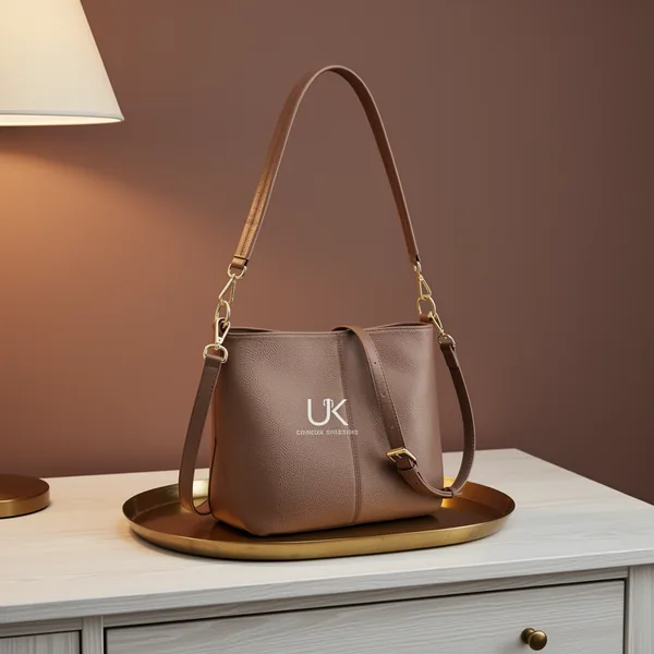 Kattee Leather Crossbody Purse, Khaki