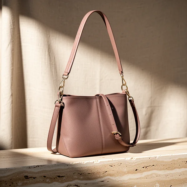 Kattee Leather Crossbody Purse, Khaki