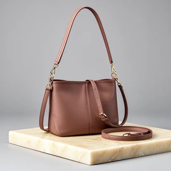 Kattee Leather Crossbody Purse, Khaki