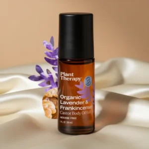 Plant Therapy Organic Lavender & Frankincense Castor Body Oil, 30 ml
