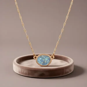 Simulated Druzy Pendant Necklace for Women