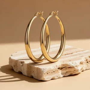 Gold-Tone Hoops Earrings for Women