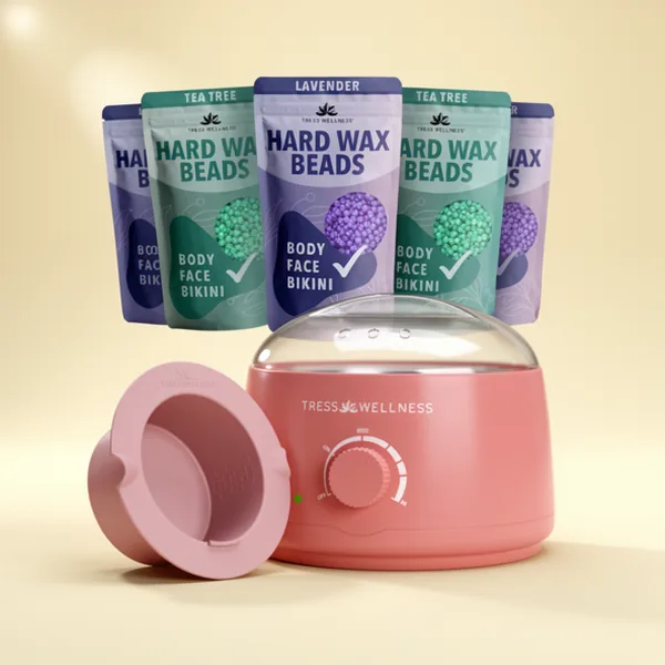 Tress Wellness Waxing Kit for Sensitive Skin, Pink