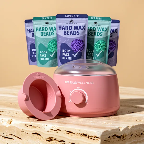 Tress Wellness Waxing Kit for Sensitive Skin, Pink