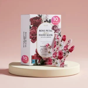 Koelf Rose Petal Satin Hand Mask, 10 Pairs