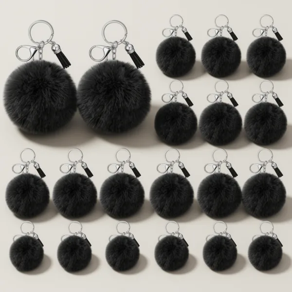 Nosiny Cheer Faux Pom Keychains, 20 Pieces