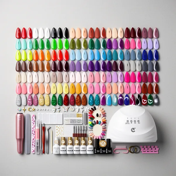 PEACECOLOR Gel Nail Kit with U V Light, 83 Pieces