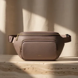 Kattee Fanny Pack Leather Crossbody Belt, Khaki