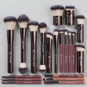 Professional Makeup Brush Set with Travel Case, 20 Pieces