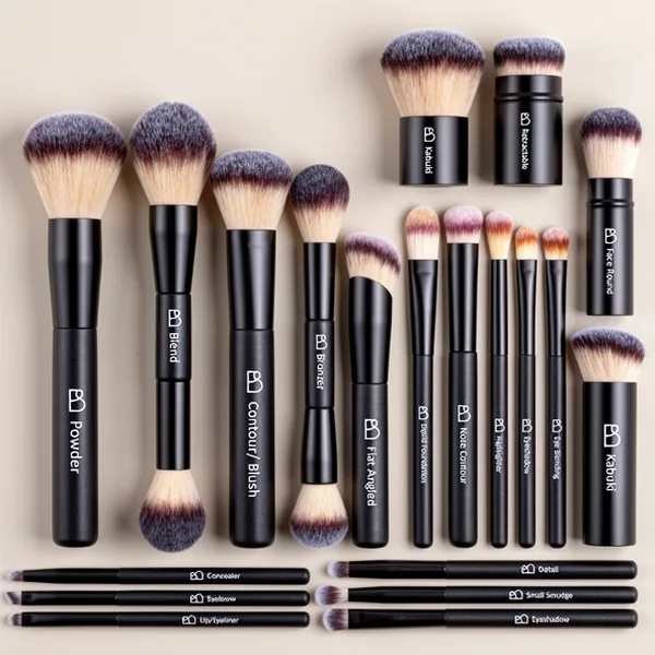 Professional Makeup Brush Set with Travel Case, 20 Pieces