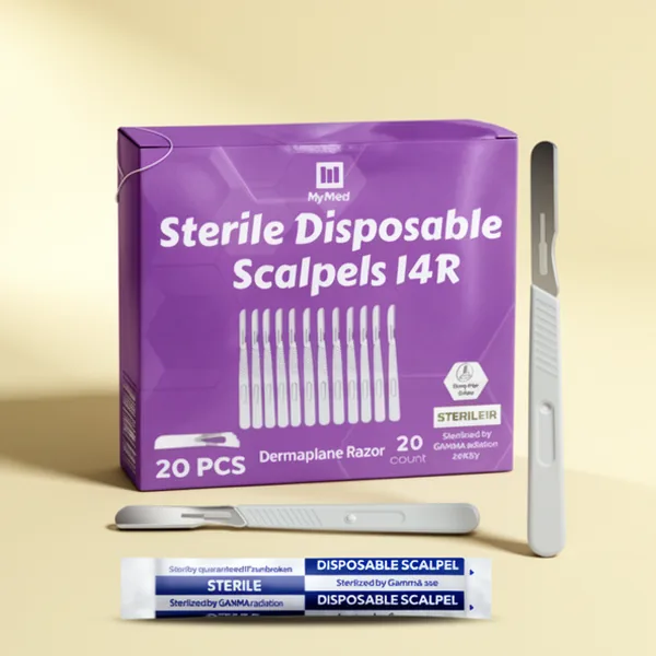 MyMed 14R Dermaplane Scalpels Dermaplaning Razors, 20-Pack