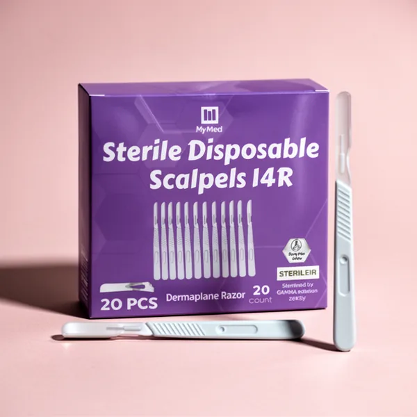 MyMed 14R Dermaplane Scalpels Dermaplaning Razors, 20-Pack