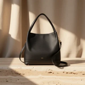 Kattee Small Leather Bucket Bag for Women