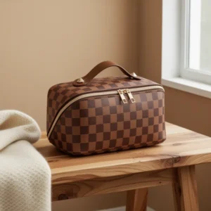 Leather Travel Makeup Bag