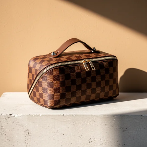 Leather Travel Makeup Bag