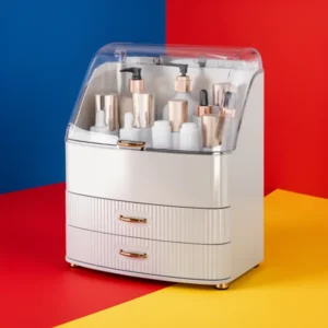 Makeup Organizer Countertop Vanity, White