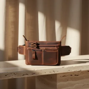 NIUCUNZH Genuine Leather Fanny Pack for Men
