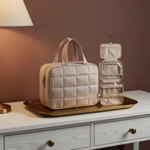 BAGSMART Travel Toiletry Bag, Camel