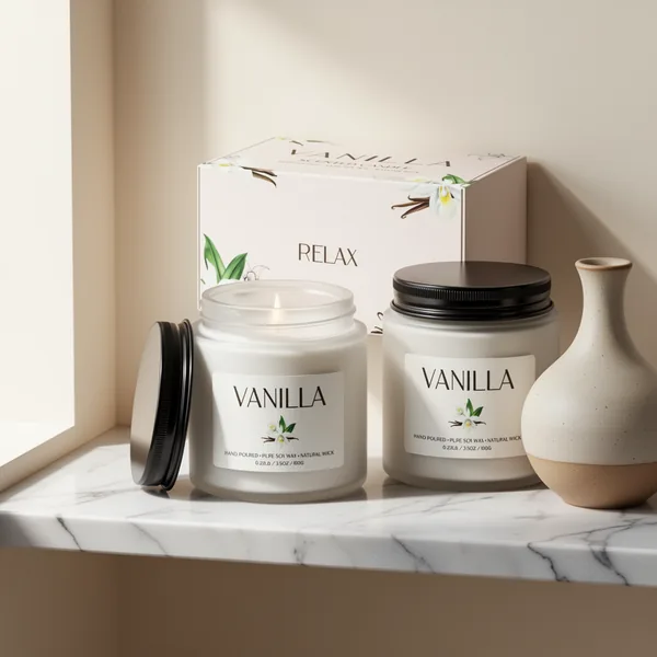 Vanilla Candle, 2-Pack