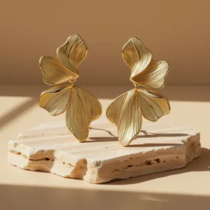 Gold-Tone Statement Earrings for Women