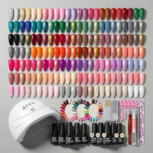 COSCELIA Gel Nail Kit with U V Light, 73 Pieces
