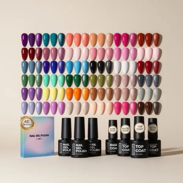 COSCELIA Gel Nail Polish, 40 Pieces