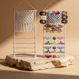 SNOWSTAR Macrame Hair Claw Clip Organizer