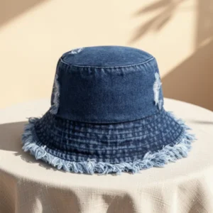 Denim Bucket Hat for Women