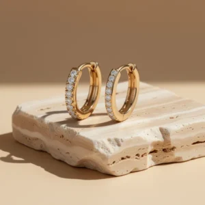 Gold-Tone Stud Earrings for Women