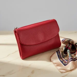 Nsciyise Premium Leather Wallet for Women, Red