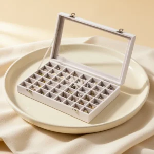 48 Grid Earring Organizer, Beige