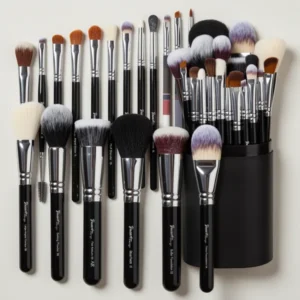 Bueart Design Professional Makeup Brush Set with Holder Case, 19 Pieces