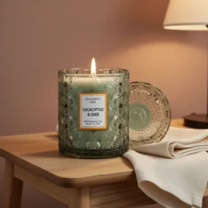Chloefu LAN Eucalyptus & Sage Scented Candles, 8.1 oz