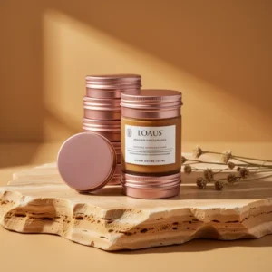 LJY 28 Rose Gold Aluminum Tins / for Solid Perfume, 30 ml