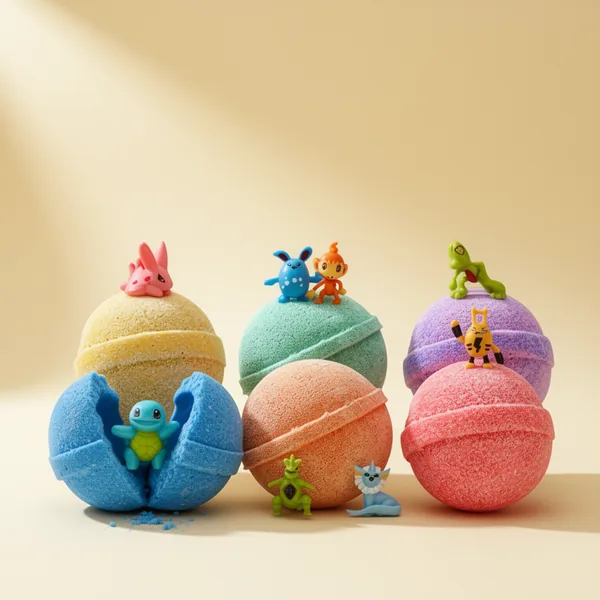 Poke Monster Bath Bombs for Kids, 6-Pack