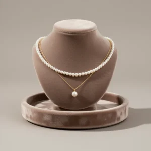 White Genuine Freshwater Cultured Pearl Necklace for Women and Men