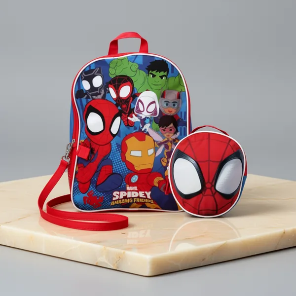 Fast Forward Spidey and Friends 15'' Kids Backpack, 2 Pieces