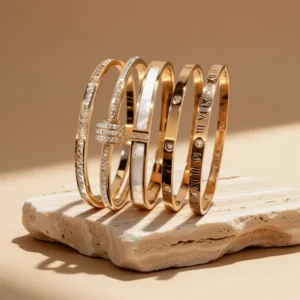 CERULEAN Elegant Stainless Steel Bracelet, 5 Pieces