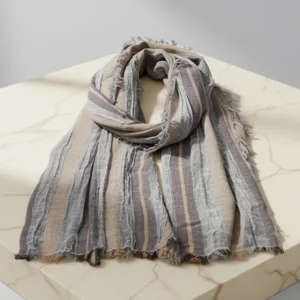 Artistic Retro Cotton and Linen Scarf