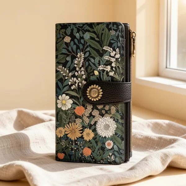 GIANCOMICS Wildflower Flower Womens Wallet