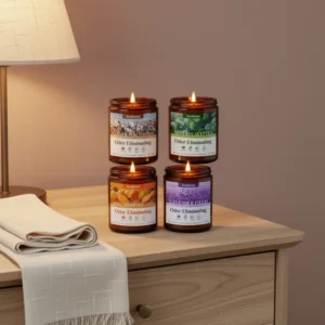 Odor Eliminating Candles, 28 oz, 4-Pack