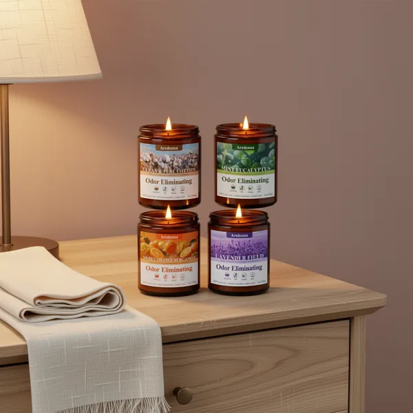 Odor Eliminating Candles, 28 oz, 4-Pack