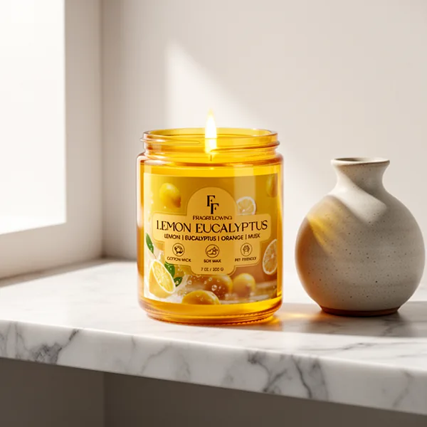 Lemon Eucalyptus Scented Candle, 7 oz, 2-Pack