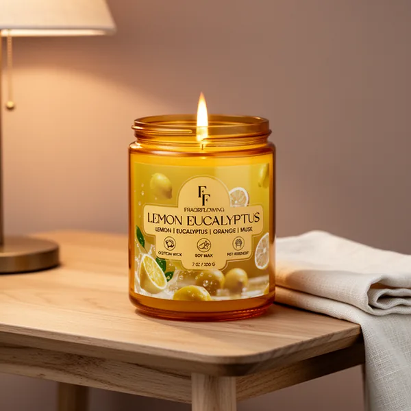 Lemon Eucalyptus Scented Candle, 7 oz, 2-Pack