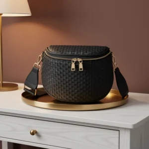 Trendy Woven Checkered Crossbody